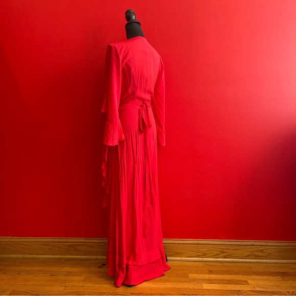 Melissa Odabash Cheryl Red Wrap Dress - Picture 5 of 12